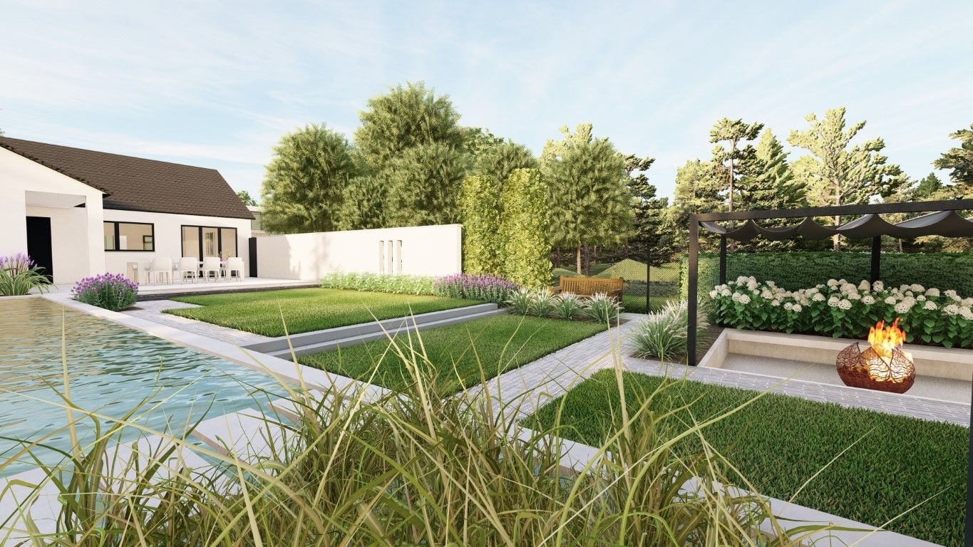 Tuinontwerp 3D Modern - Green Art tuinarchitectuur