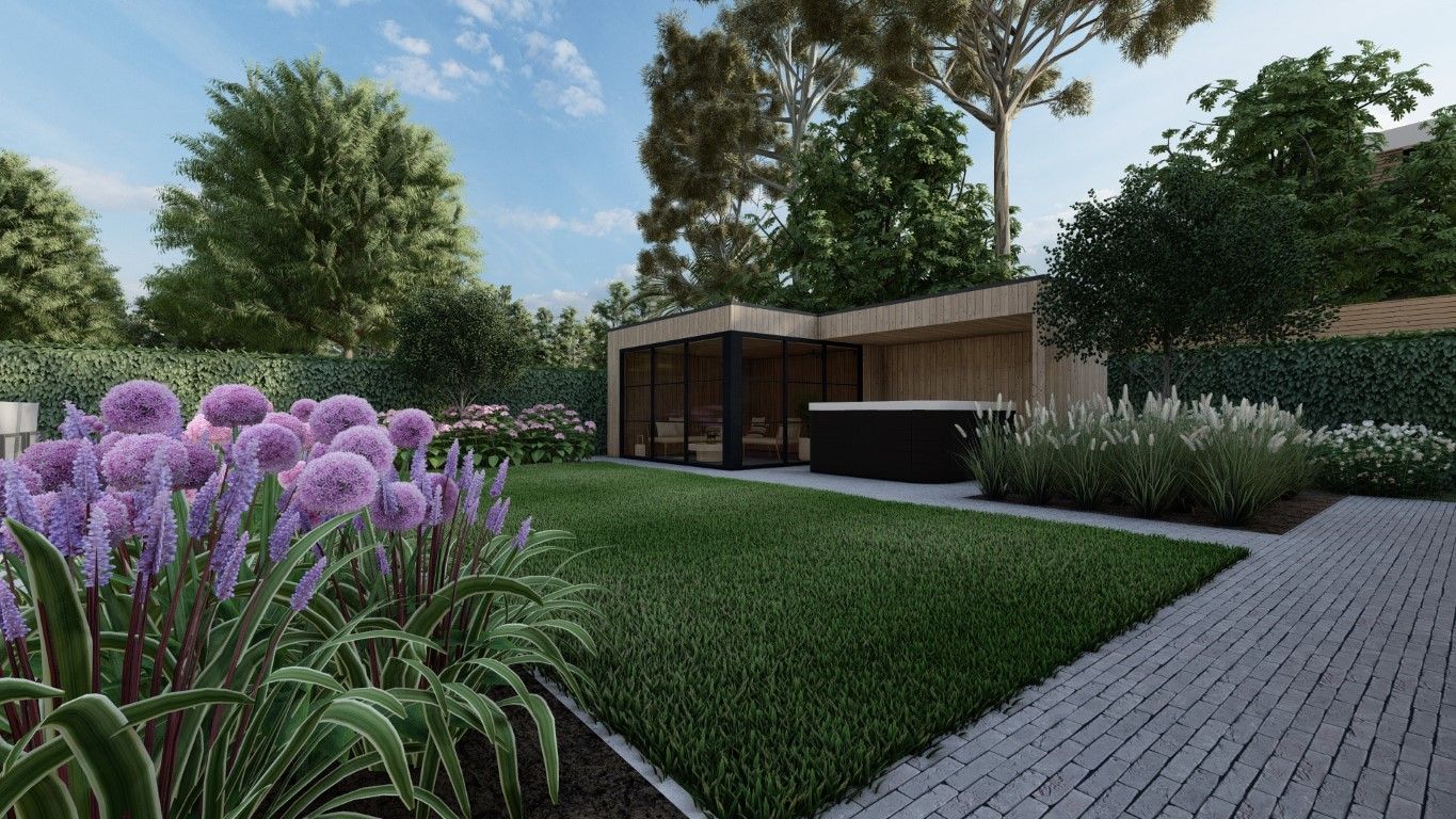 Tuinontwerp 3D Modern - Green Art tuinarchitectuur