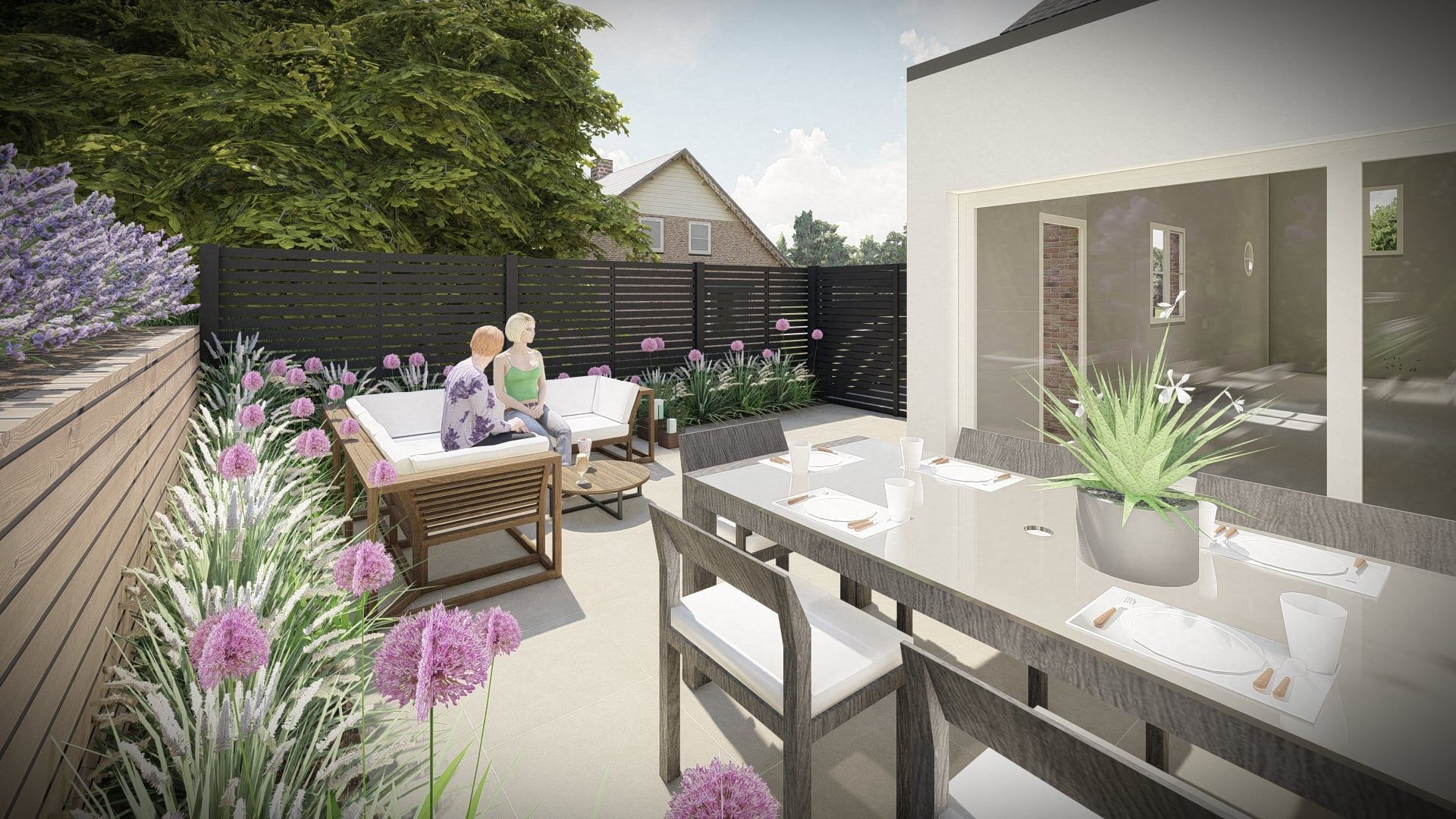Tuinontwerp 3D - Green Art tuinarchitectuur